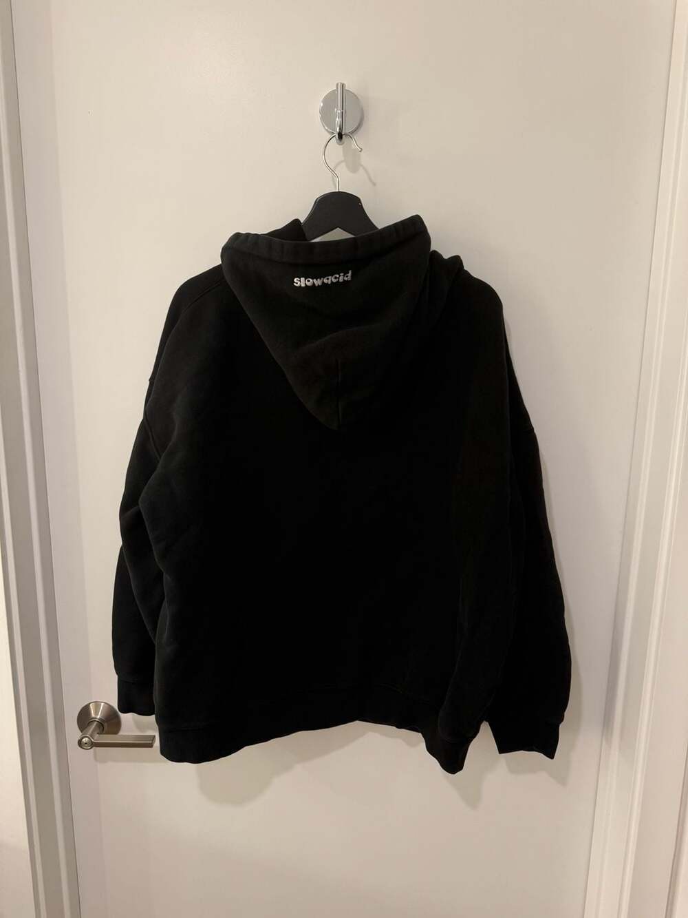 Slowacid X Teddy Island Black Teddy Boucl Hoodie Sz L - Gem